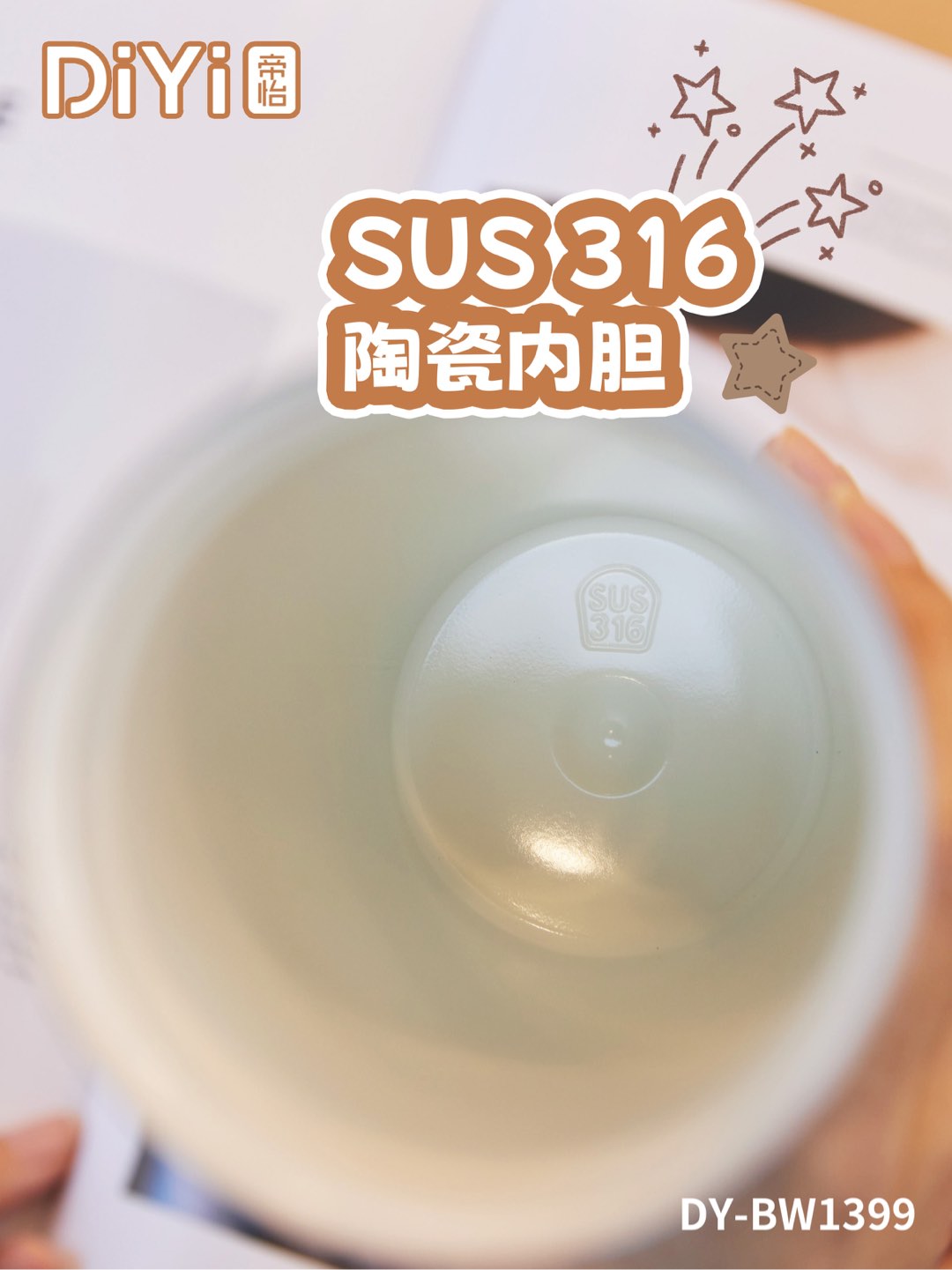 DY-BW1399 Diyi Coffee Cup 500ml, featuring a retro Lolita and cute animals/accompanied by adorable beasts, brimming with sweetness/adorned with flower butterflies, elegant and refreshing pic 14