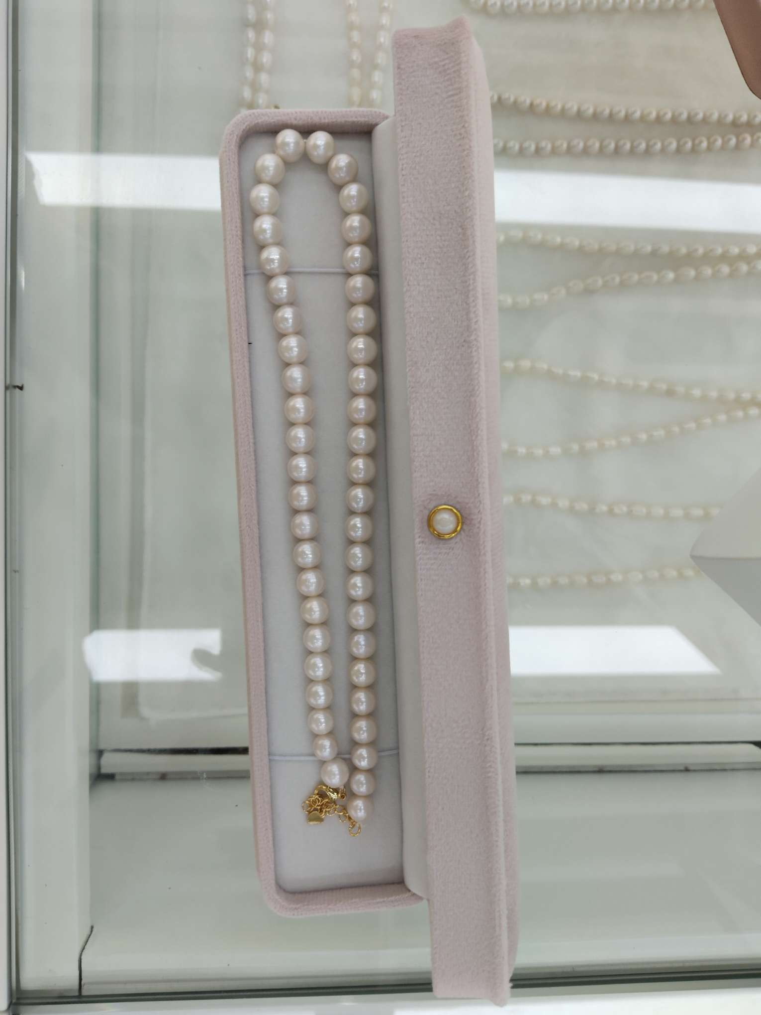 正圆淡水无核珍珠彩光白色珍珠项链