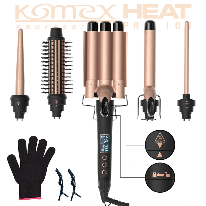 New Professional Ptc Ceramic Curling Iron Set, Electric Hair Styling Tool, Instant Heating High-Temperature Fashionable Curling Iron details Picture