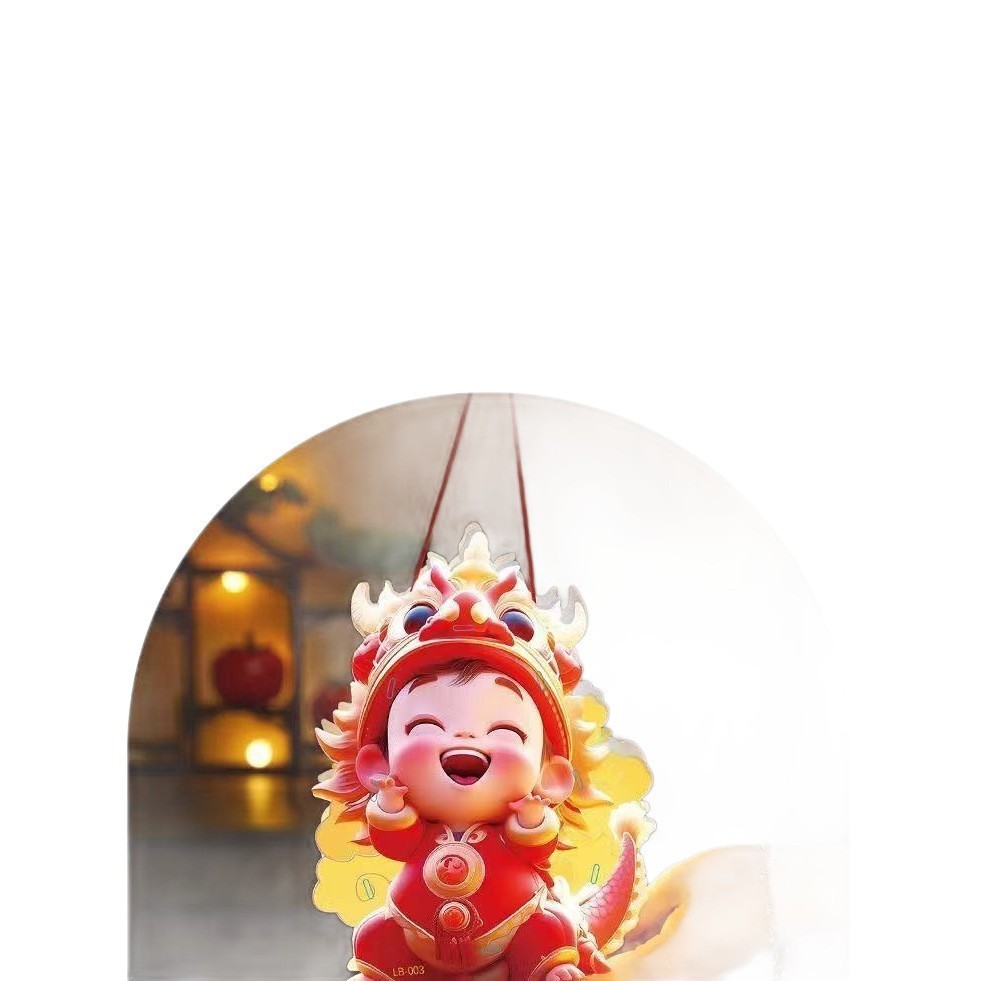 2025龙年手提灯笼春节diy材料包儿童卡通龙宝龙灯笼新款花灯发光装饰小夜灯 新年氛围礼物可爱摆件节日喜庆随身灯春节好物白底实物图