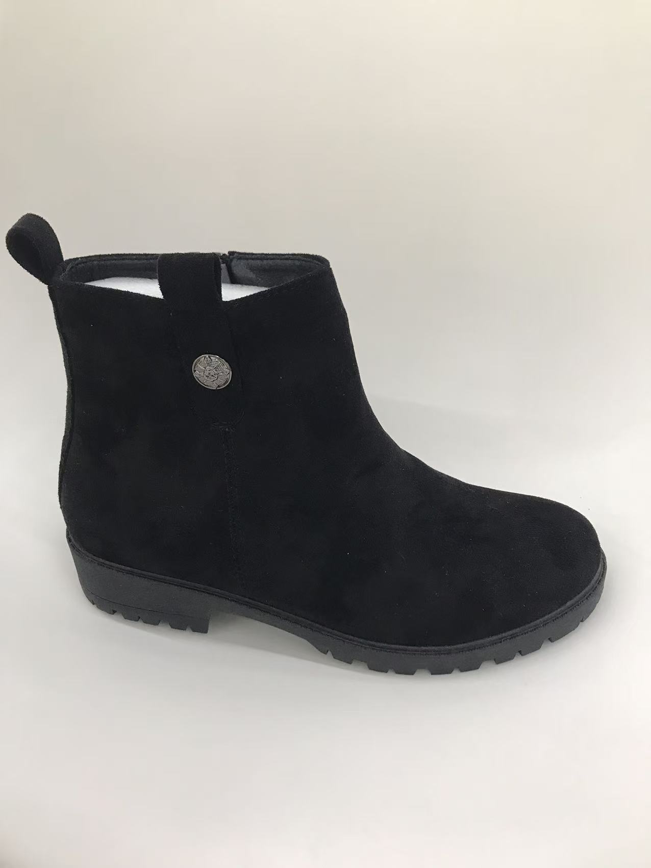 Ethnic-style boots for women, spring and autumn long leather shoes, fashionable and casual ethnic-style boots full figure