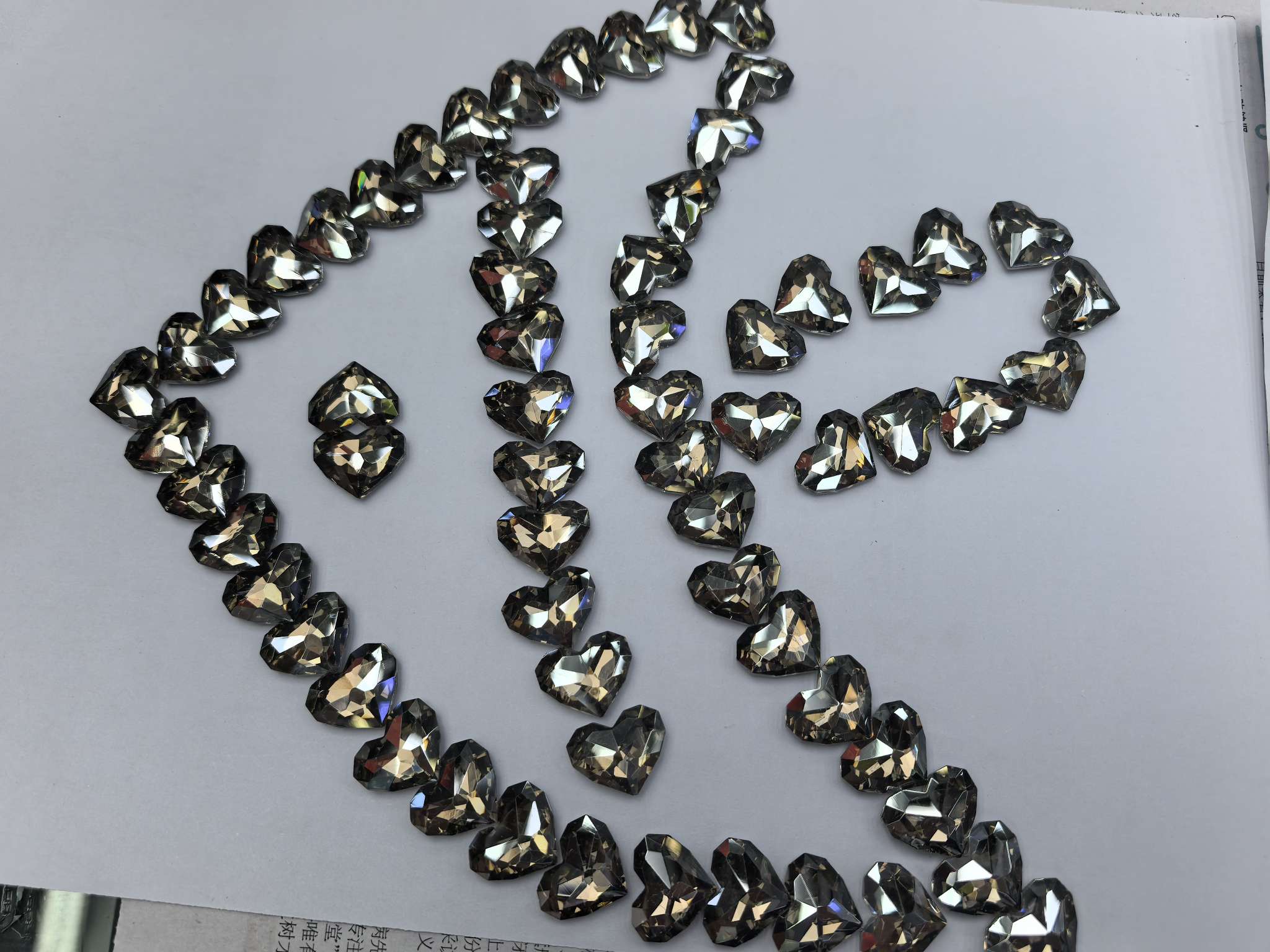 Jinli Crystal Silver Phantom Series Plated Flat Surface 15*18 Geometric Heart 084 detail image 2