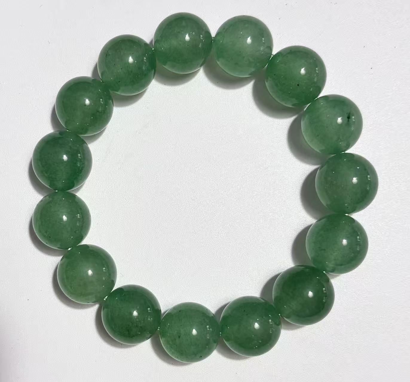 天然绿草莓晶手串绿草莓晶珠子