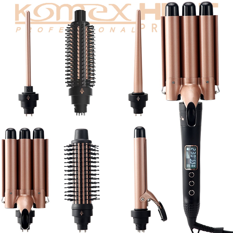 New Professional Ptc Ceramic Curling Iron Set, Electric Hair Styling Tool, Instant Heating High-Temperature Fashionable Curling Iron Item Picture