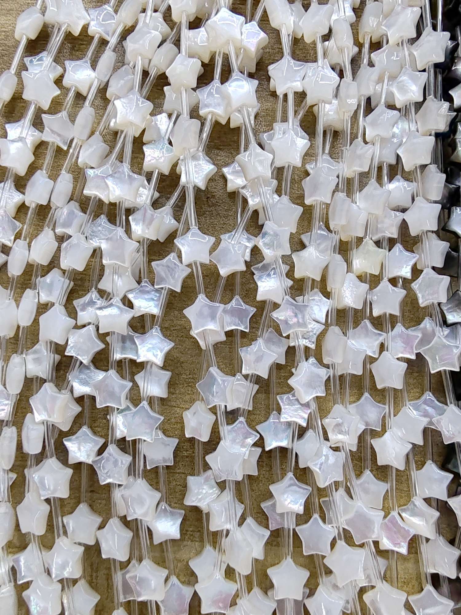 Natural shells, white butterfly shells, black butterfly shells, carved five-pointed stars, DIY accessories, jewelry accessories, diy accessories detail image 2