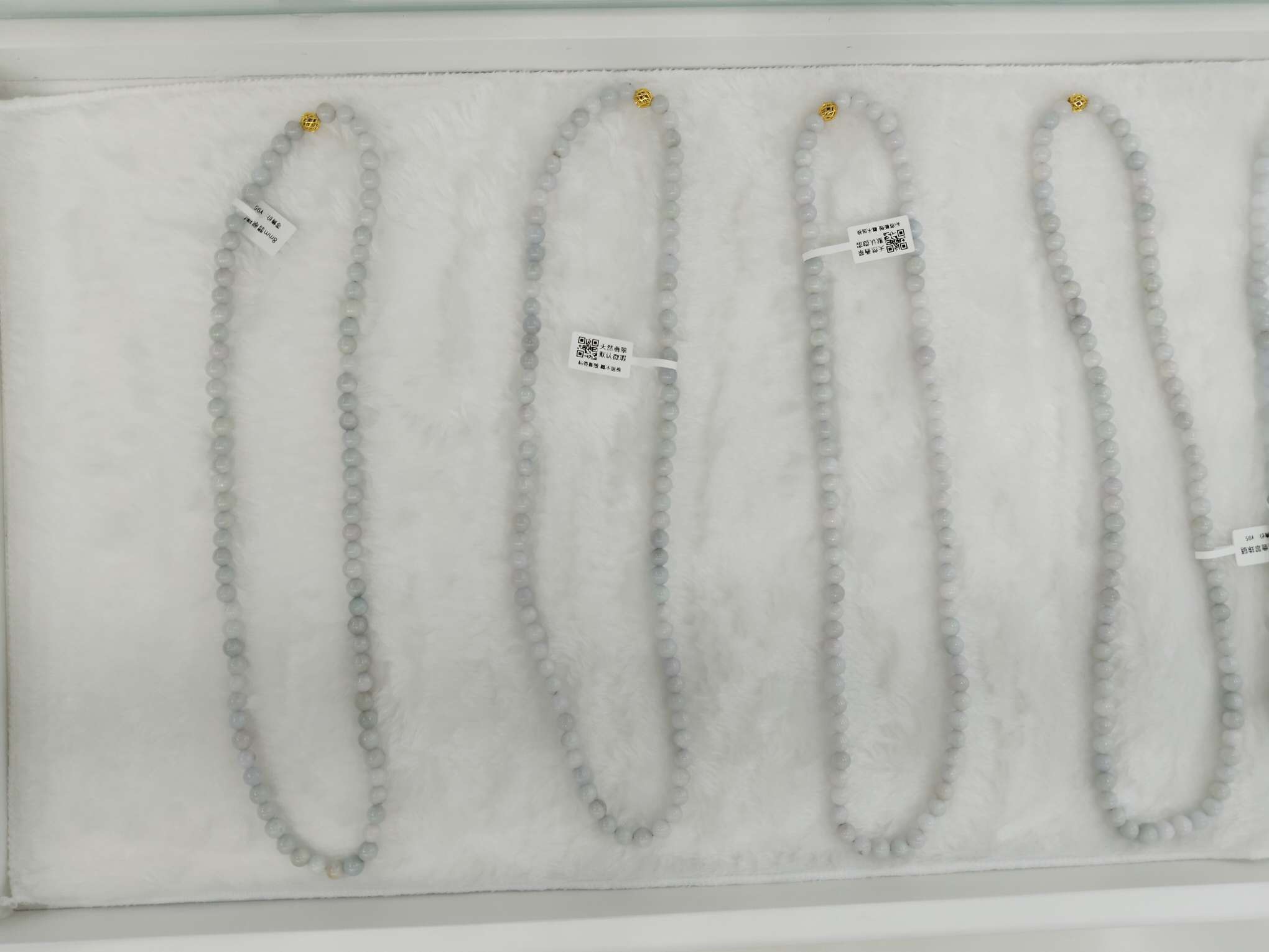 天然翡翠珠链缅甸翡翠珠链