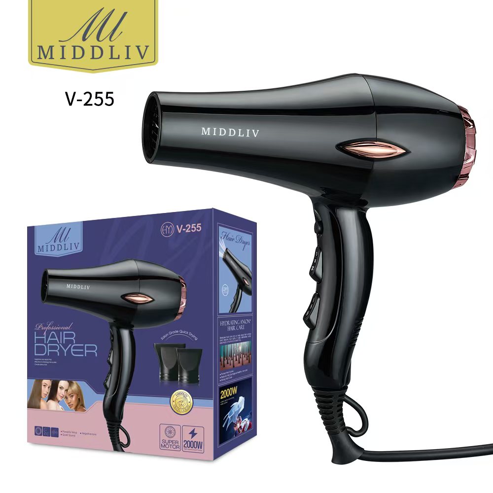 MIDDLIV造型师发廊专用大功率电吹风大风力速干 V-255
