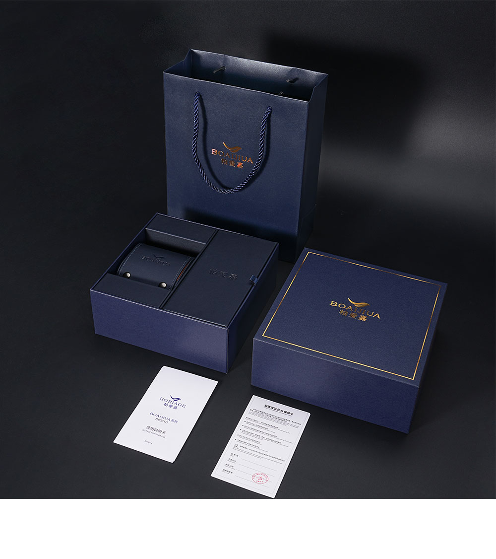 Preah aika reloj mecánico automático para hombres a prueba de agua reloj de pulso de los hombres original genuino cuero genuino diamante 18K reloj estándar de oro 8007 azul profundo pic 12