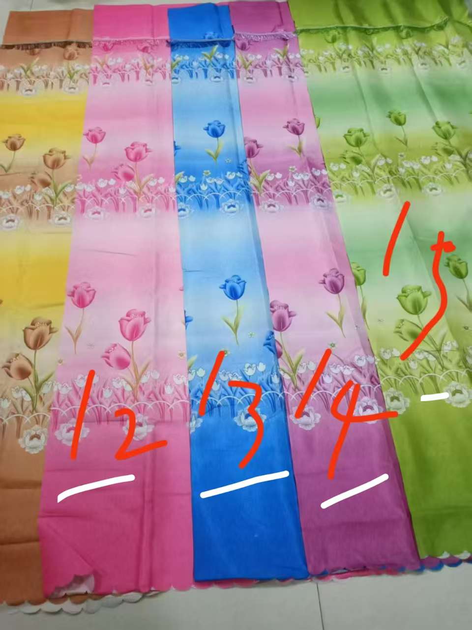 印花窗帘，价格便宜，花型多，颜色混装，详情图7