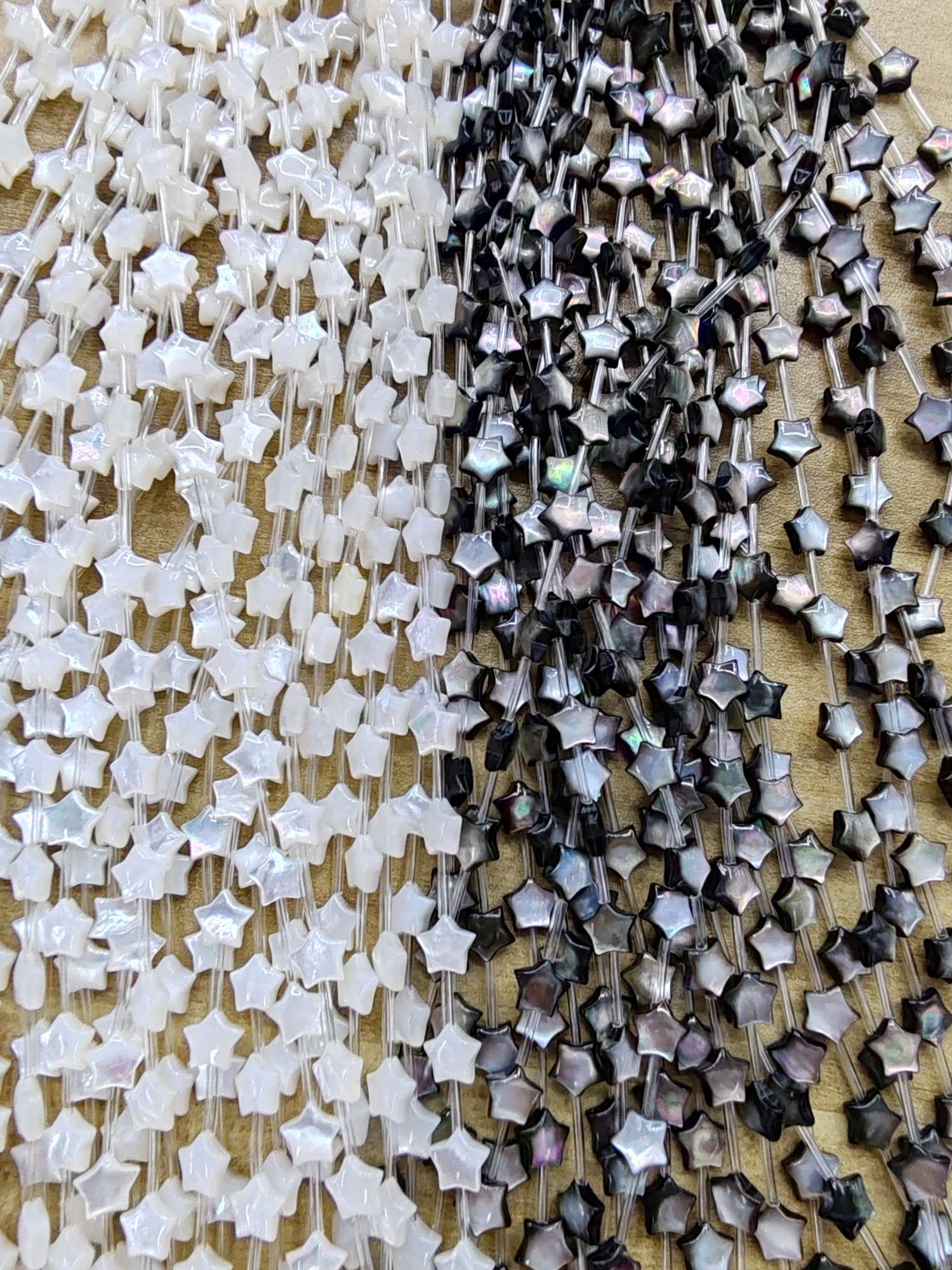 Natural shells, white butterfly shells, black butterfly shells, carved five-pointed stars, DIY accessories, jewelry accessories, diy accessories Specification image
