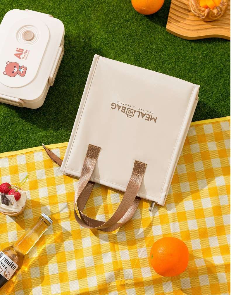New minimalist meal bags, large-capacity insulated bento bags, thickened aluminum foil lunch bags, hand-held lunch box bags, ice packs detail image 17