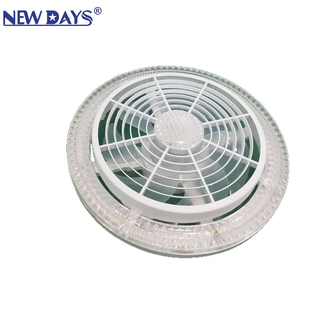 NEWDAYS brand cross-border new bedroom fan lamp, seven-blade detachable lamp head/ceiling-mounted outdoor courtyard energy-saving lighting, remote control dimming, waterproof and dustproof, best-selling fan Application Scenario