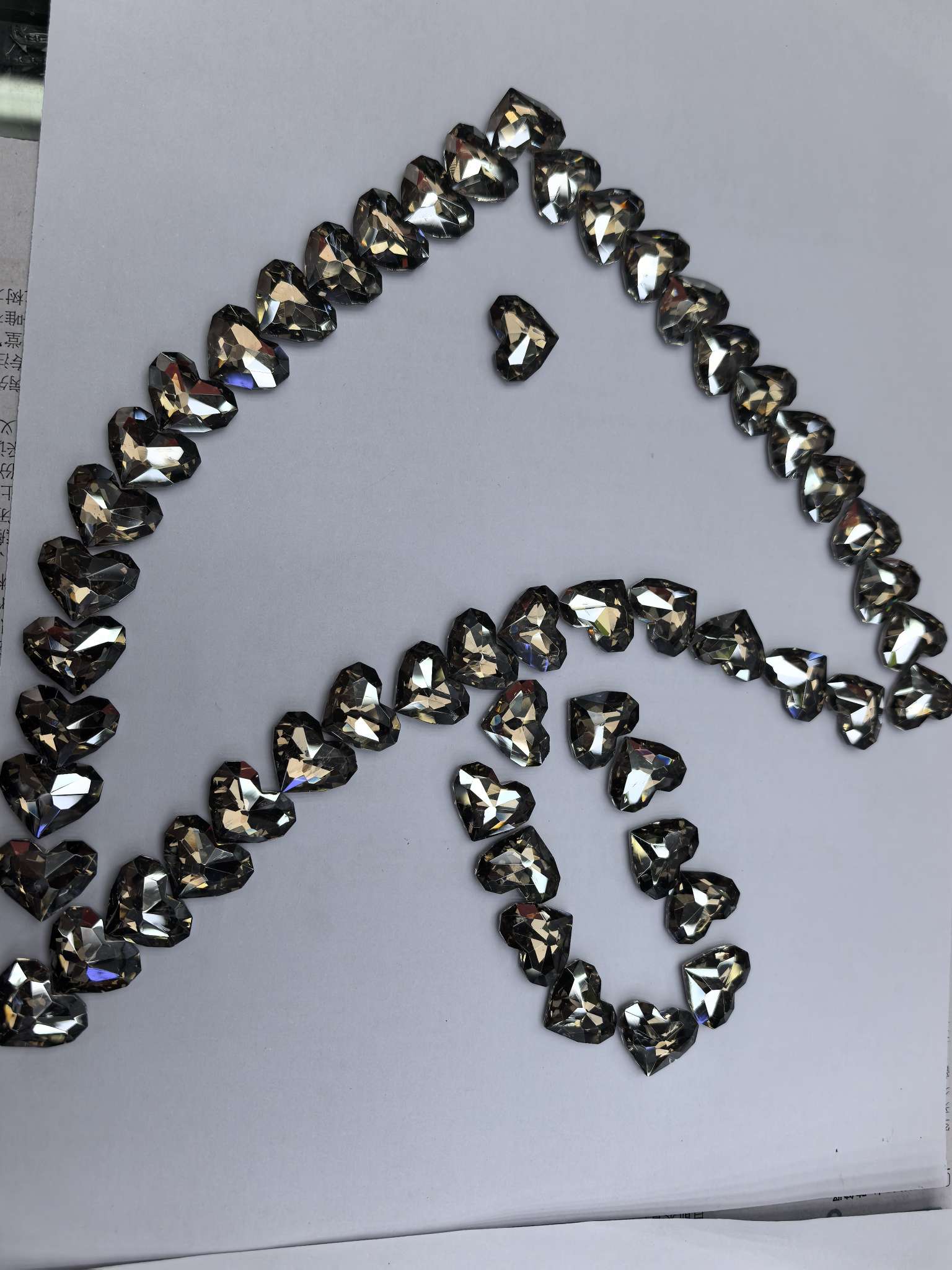 Jinli Crystal Silver Phantom Series Plated Flat Surface 15*18 Geometric Heart 084 detail image 5