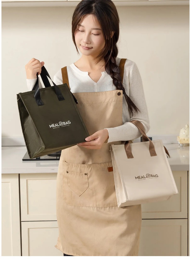 New minimalist meal bags, large-capacity insulated bento bags, thickened aluminum foil lunch bags, hand-held lunch box bags, ice packs Application Scenario