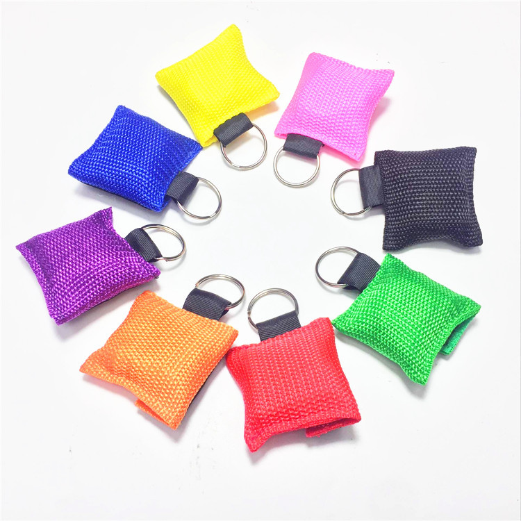 First aid mask, keychain breathing mask, respirator, one-way valve mask, 8 colors available