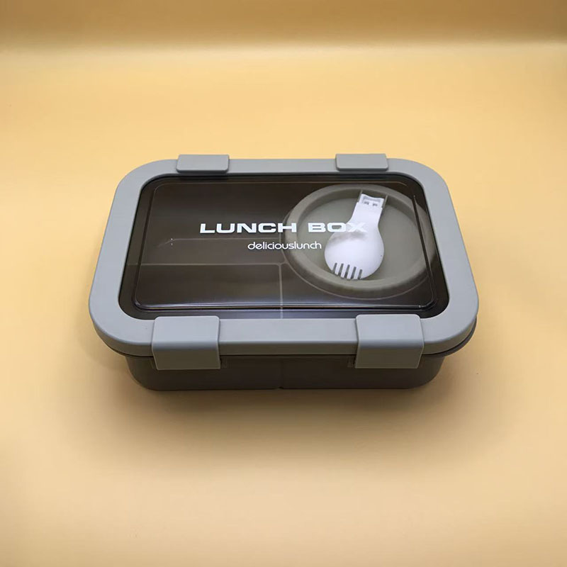 多色分隔便当盒 自带餐具密封餐盒 学生上班族便携保鲜饭盒带盖防漏详情6