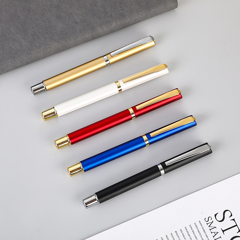 Gel pen with sleeve, heavy-duty spray rod, gel pen, printable advertising pen, high-end promotional advertising pen Specification drawing