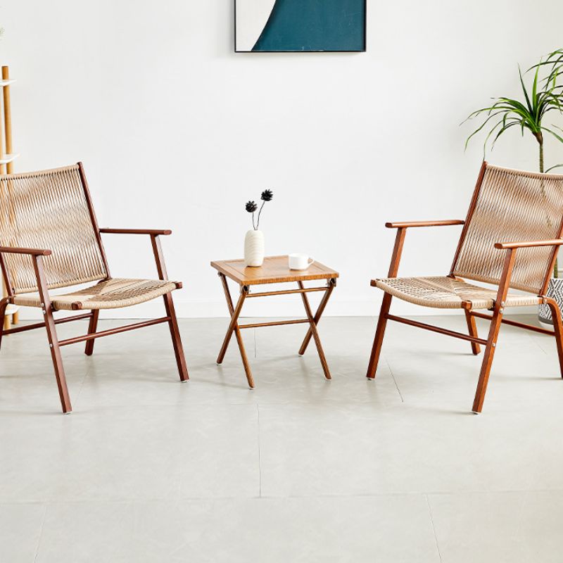Wholesale courtyard and small garden ironwork rattan chairs, outdoor balcony leisure rattan chairs, three-piece sets, combination restaurant stall chairs, rattan chairs, garden tables