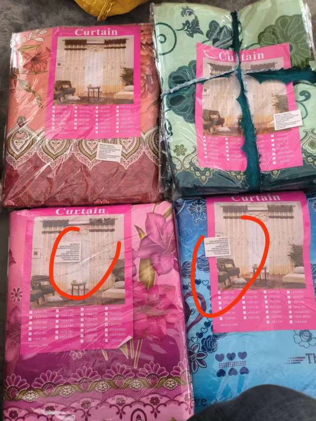 印花窗帘，价格便宜，花型多，颜色混装，