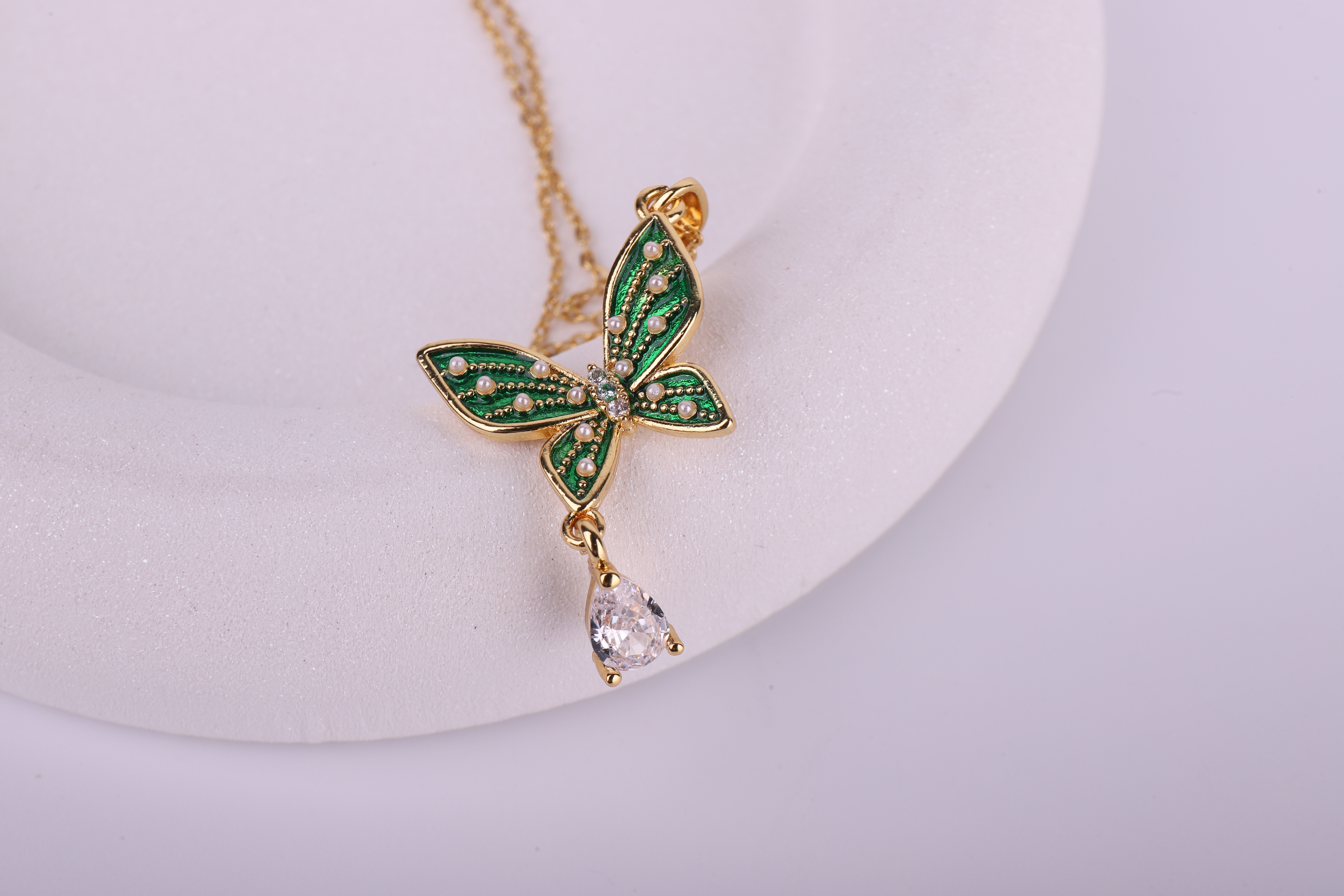 Collar colgante mariposa A17 details Picture