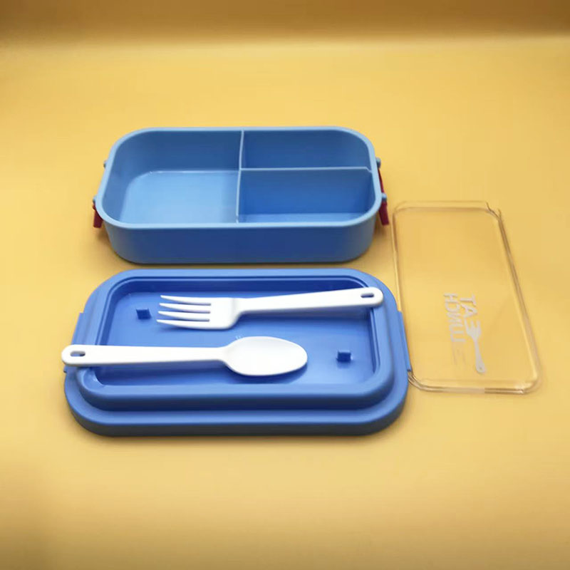 多格分隔便当盒 自带餐具马卡龙色餐盒 学生上班族便携密封保鲜饭盒带盖防漏详情5