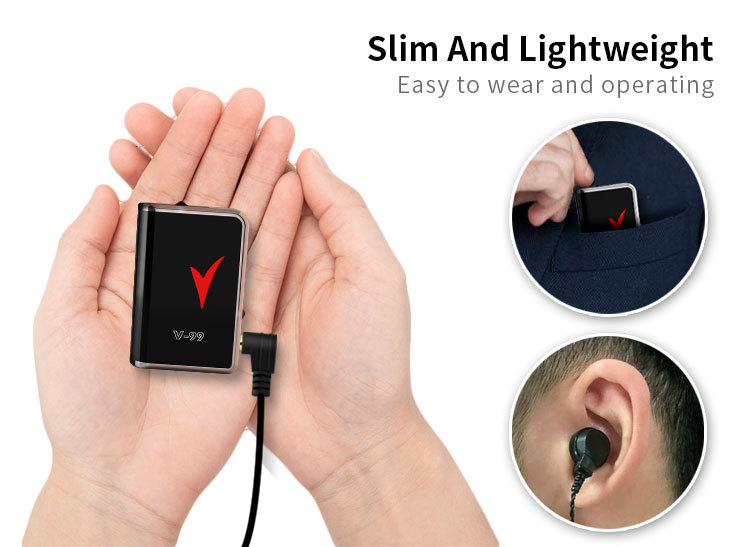 AXON V-99 Hearing aid amplifier for the elderly with battery. English packaging details Picture