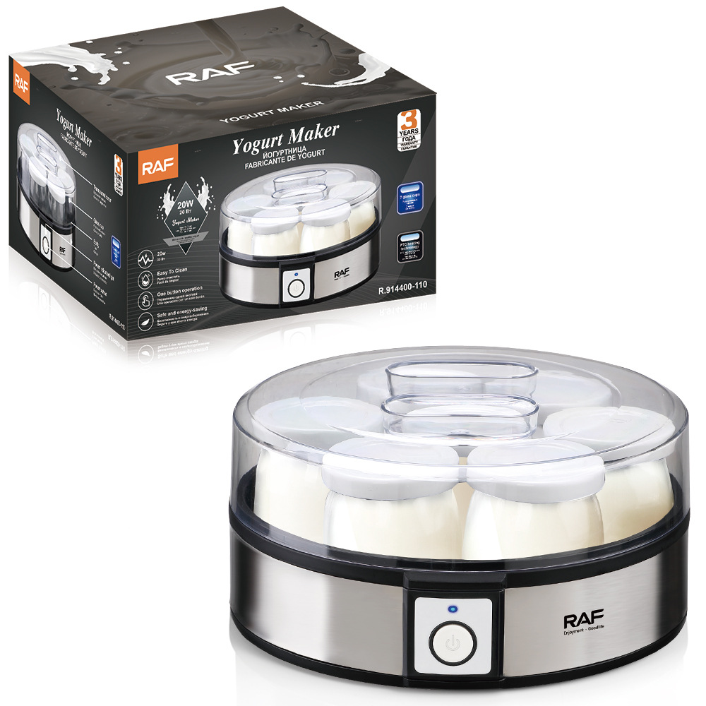 RAF European standard yogurt maker, a small, fully automatic one-click operation intelligent homemade natto rice wine fermenter for home use Item Picture