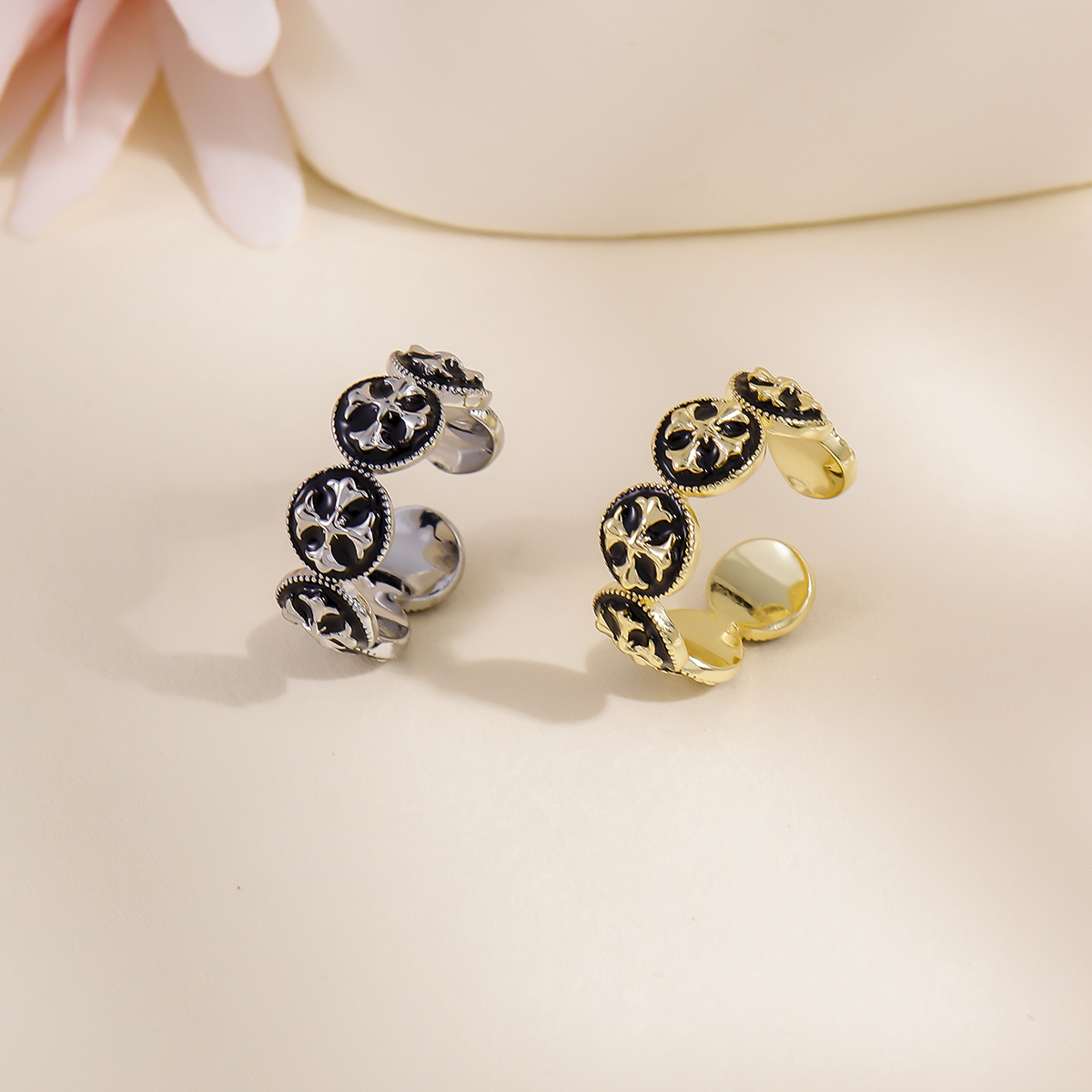 欧美爆款锆石几何开口戒指简约时尚食指戒气质轻奢百搭手饰批发细节图