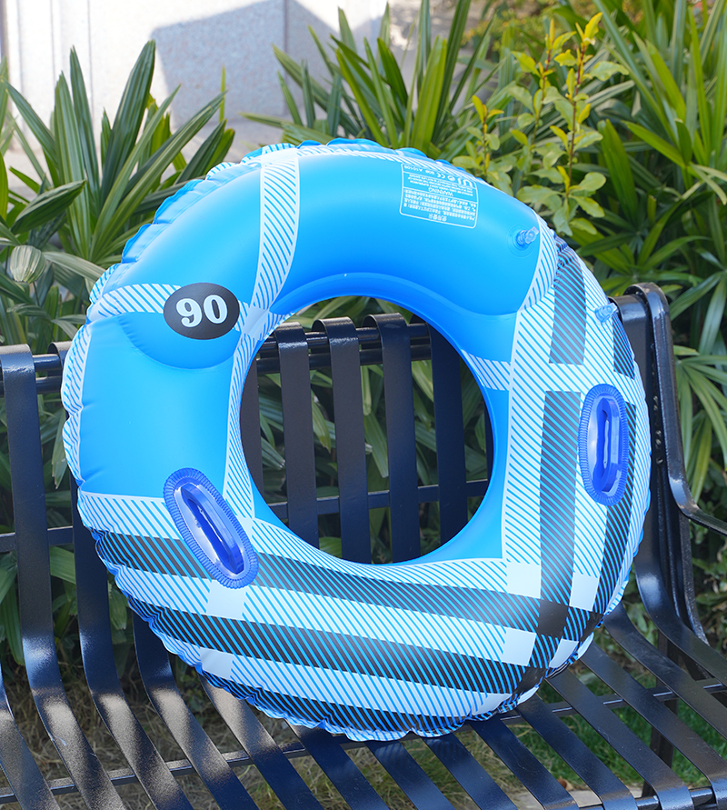 Thickened double airbag swimming rings with handles, adult enlarged swimming rings, men's and women's inflatable float paddles, adult armpit rings wholesale Specification image