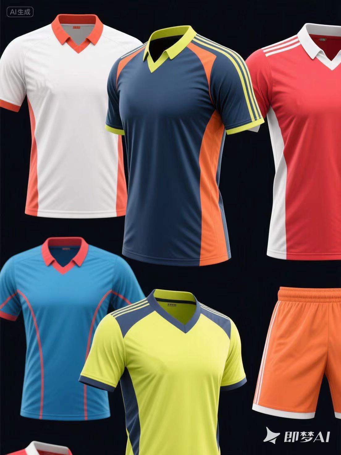 Customized football uniform sets, short-sleeved adult and children's football uniforms, and sports competition team uniforms Item Picture