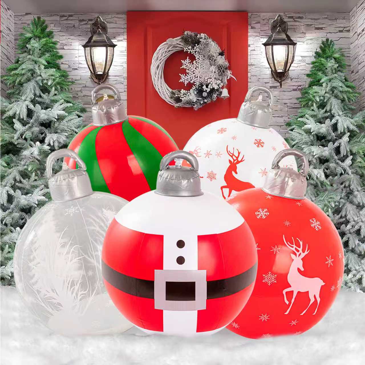 Plástico nuevo inflable bola de navidad decoración de navidad bola de atmósfera de vacaciones engrosado PVC ecológico Application Scenario