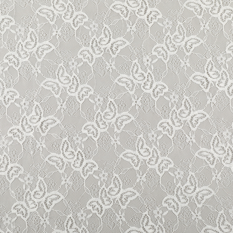 白色菠萝蕾丝提花面料服装布装饰布