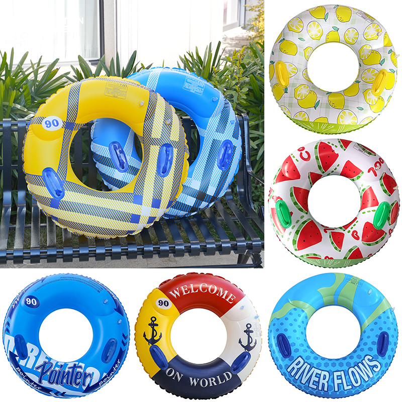 带把手加厚双气囊游泳圈成人加大泳圈男女充气浮排大人腋下圈批发