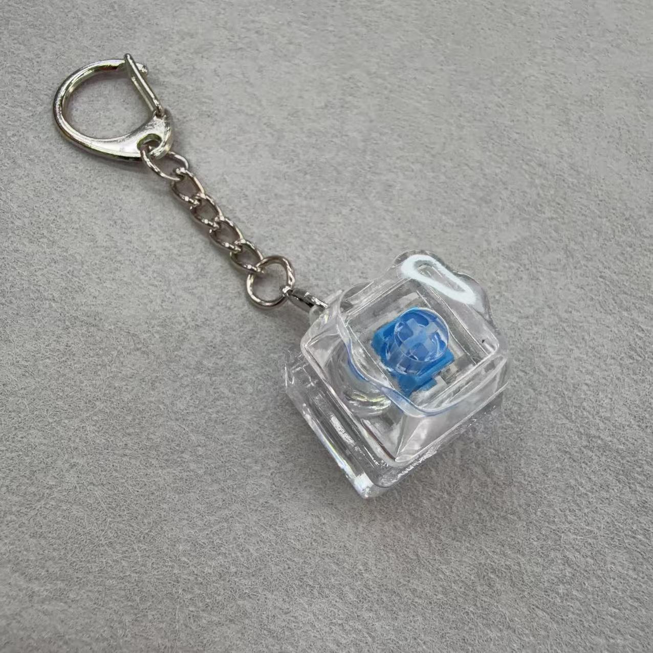 跨境解压单键透色猫爪俄罗斯方块按键机械键按键减压钥匙扣挂件详情图5