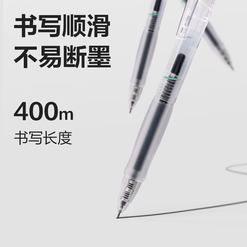 بيد أن قلم محايد ماليا مقابل فرشاة حبر سوداء تبلغ قيمتها 0.35 مم Item Picture