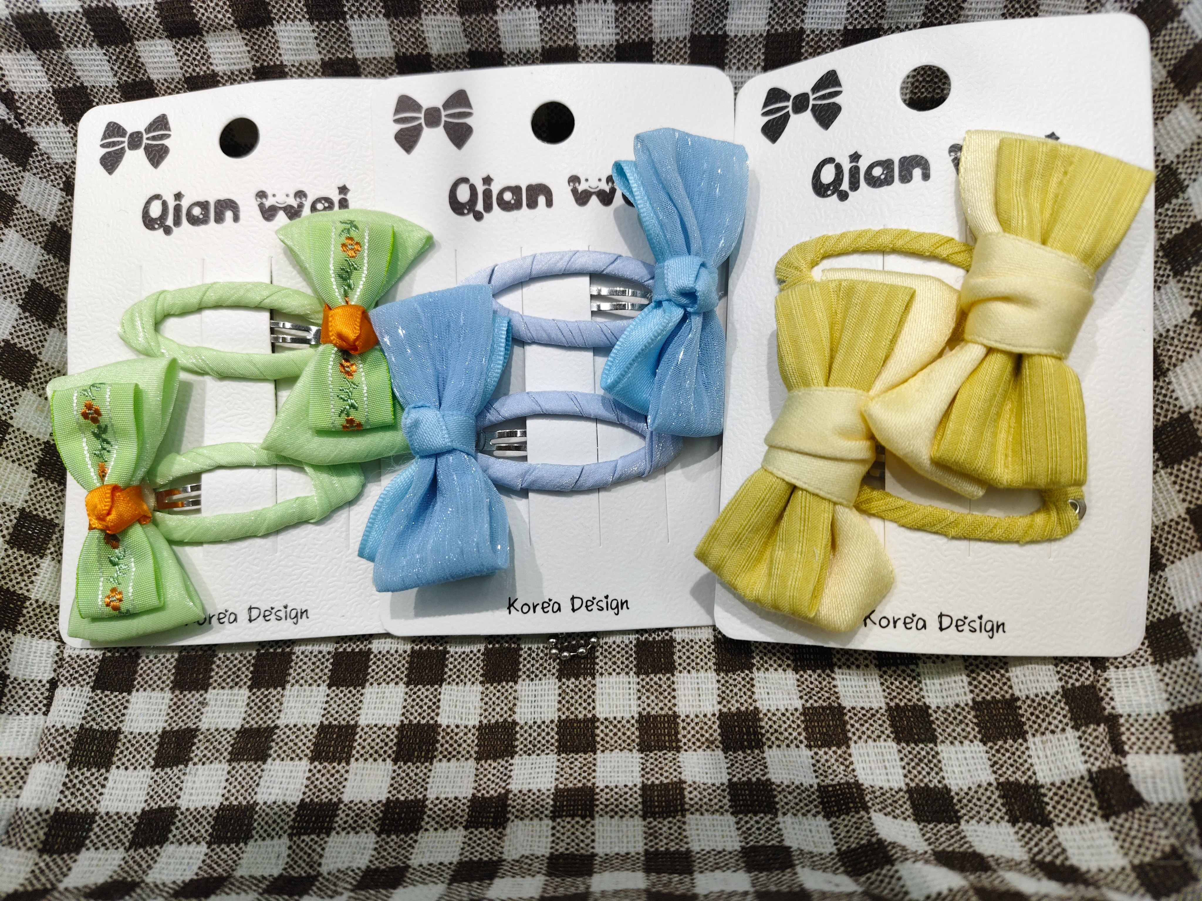 韩系蝴蝶结发夹，不伤发发夹，儿童发夹，2025新款儿童发夹，亲肤面料发夹，包包发夹