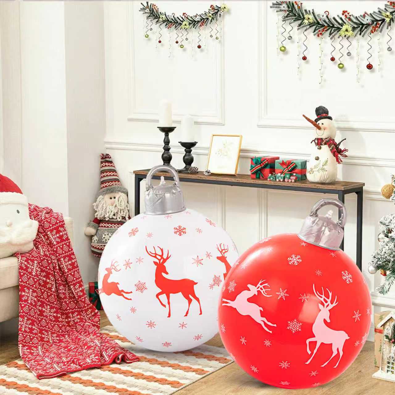 Plástico nuevo inflable bola de navidad decoración de navidad bola de atmósfera de vacaciones engrosado PVC ecológico Item Picture