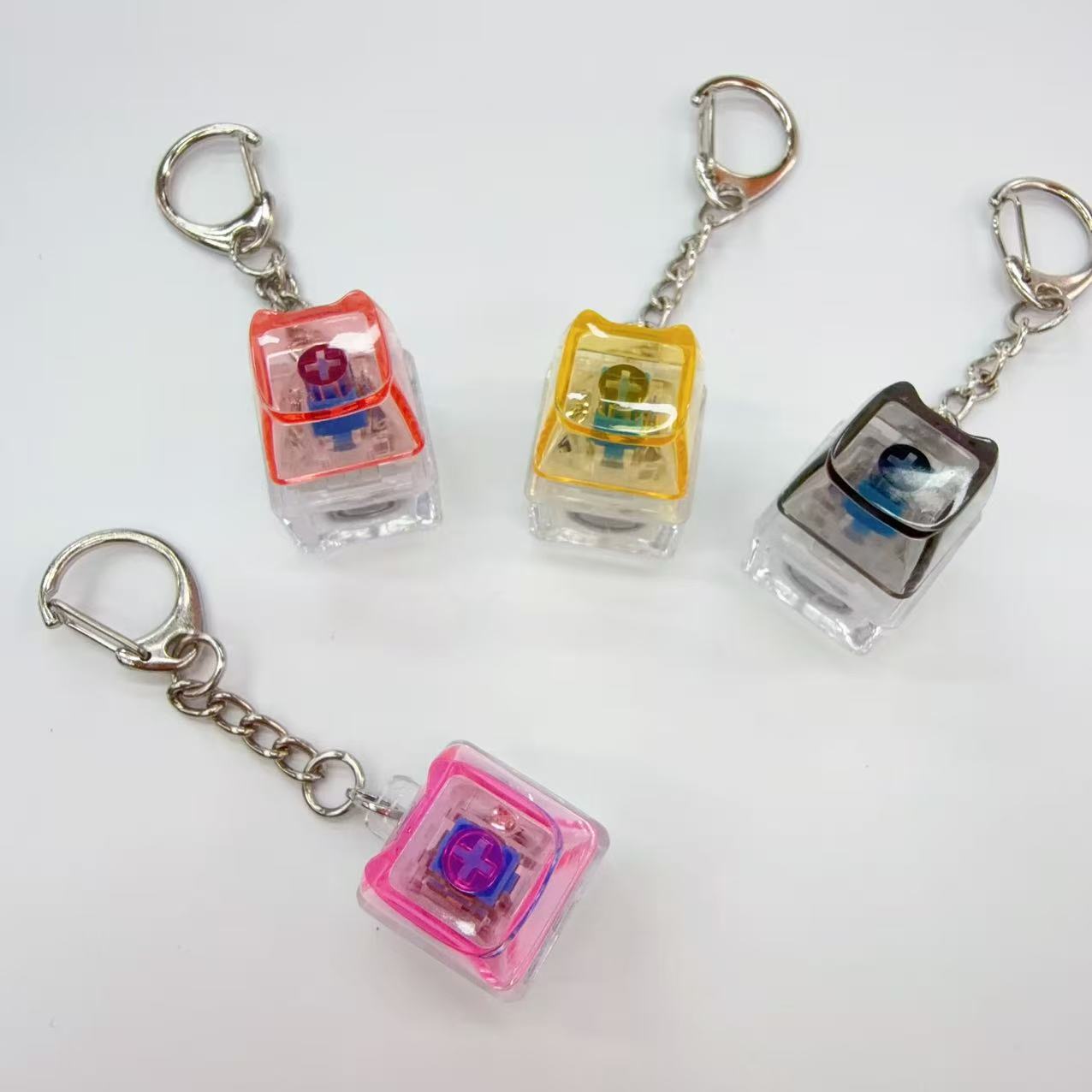 跨境减压单键PC帽指尖捏捏按压机械键盘解压按键钥匙挂件解压玩具详情图2