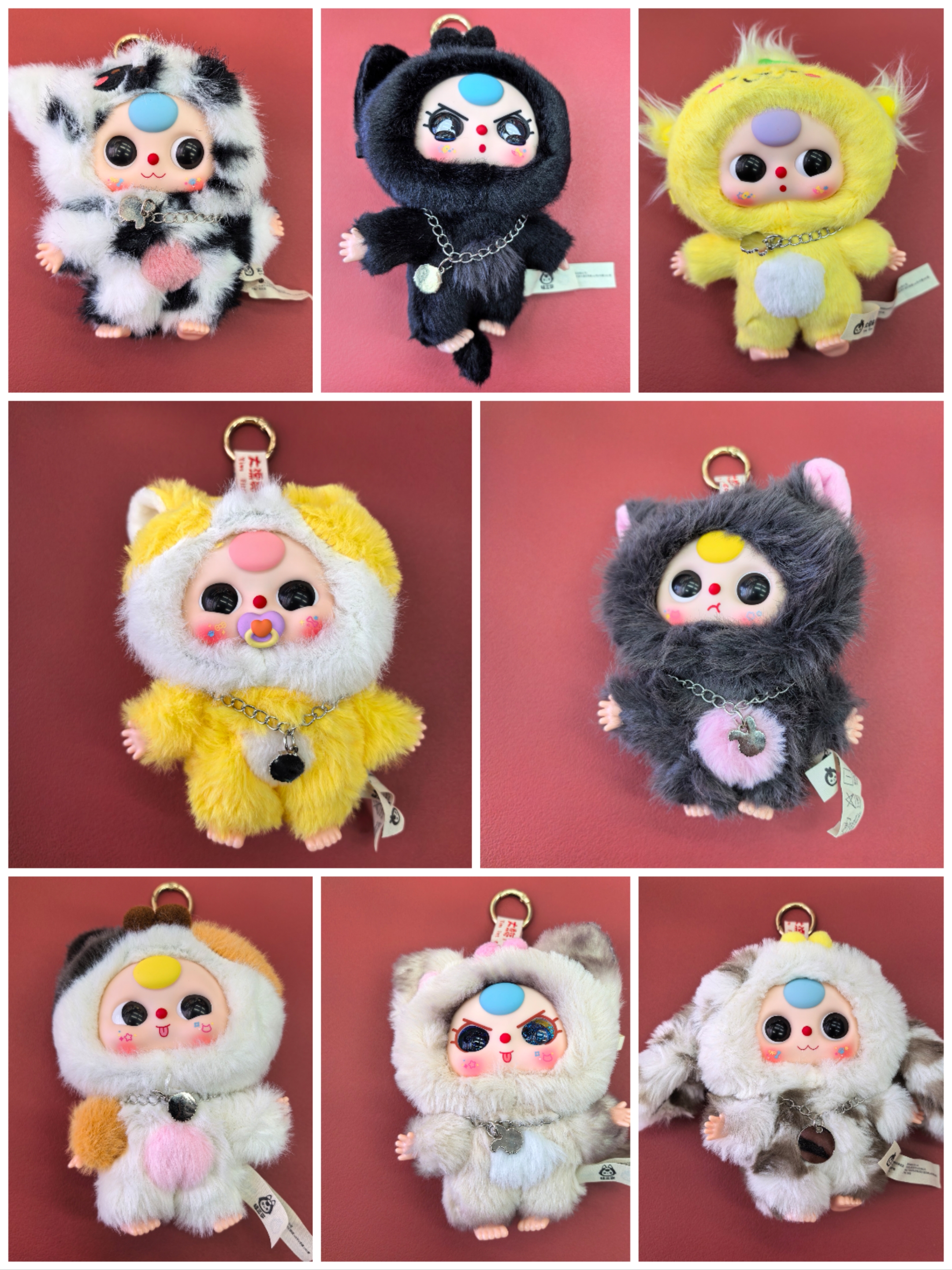 A three-year-old kid, a cat and a dog, rebellious noble blind box, with a contrast aesthetic design, is a spiritual symbol that is not defined. It's a trendy toy