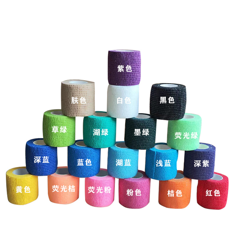 Non-woven fabric self-adhesive elastic bandage for fingerprint protection, body nail art, sports fixation, bandaging and finger protection wholesale details Picture