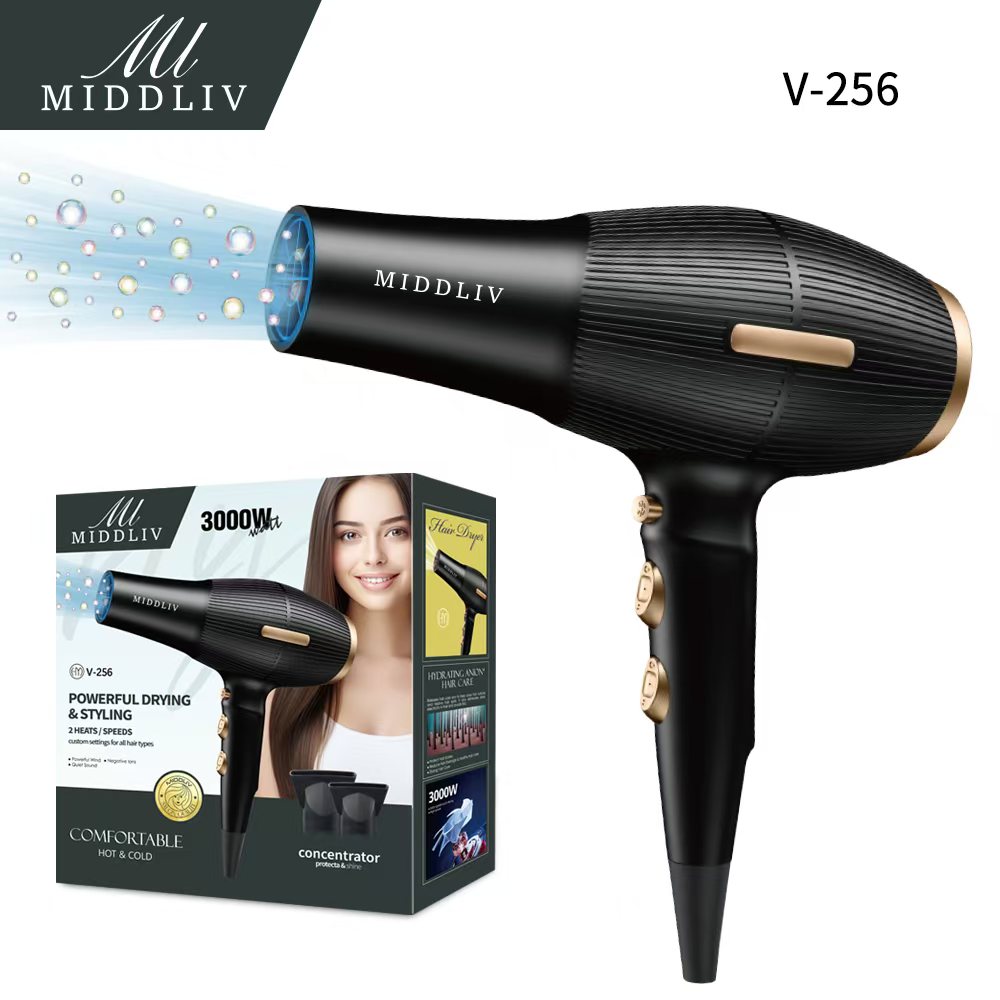 MIDDLIV负离子护发大功率家用发廊恒温速干电吹风 V-256