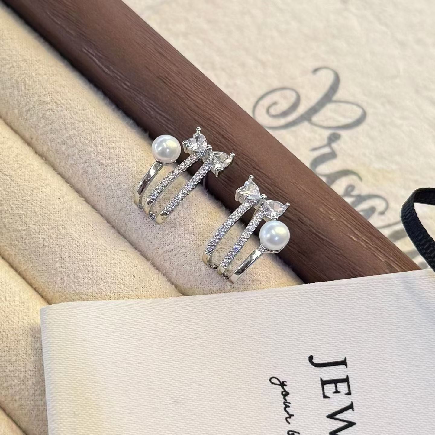1430 purchase price 🉐9.9 bow three-fork stud 14k gold-plated silver series jewelry necklace pearl necklace detail image 2