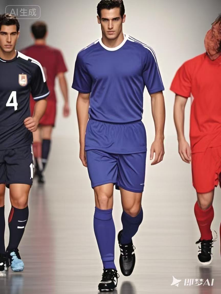 Customized football uniform sets, short-sleeved adult and children's football uniforms, and sports competition team uniforms based on provided drawings Specification image