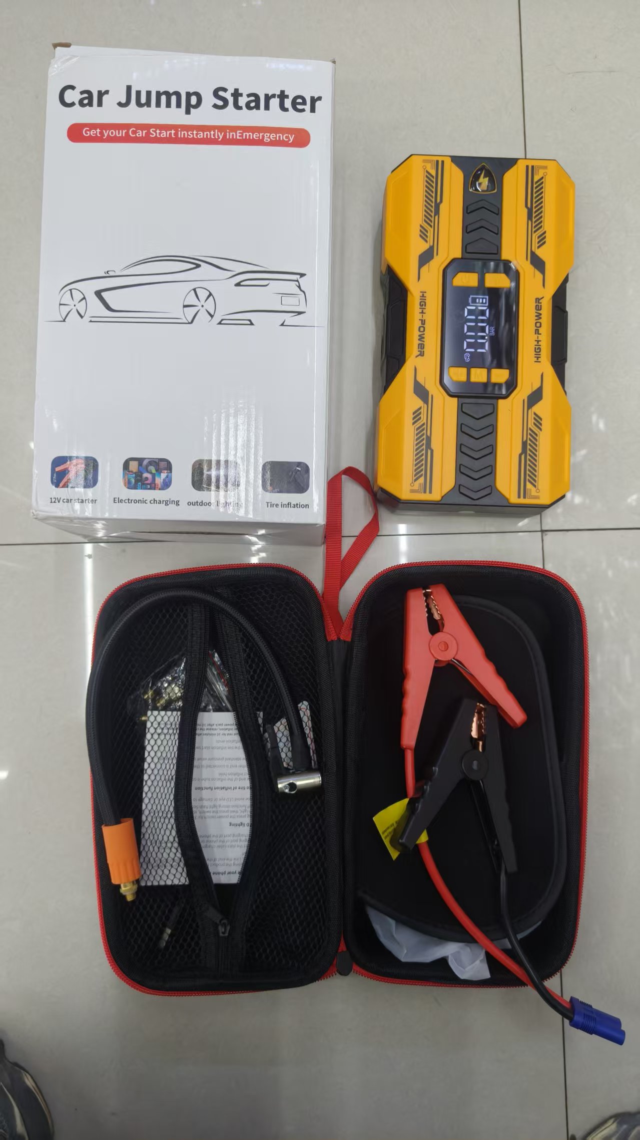 多功能汽车启动充气一体机动漫联名款便携汽车应急启动电源搭电宝详情2