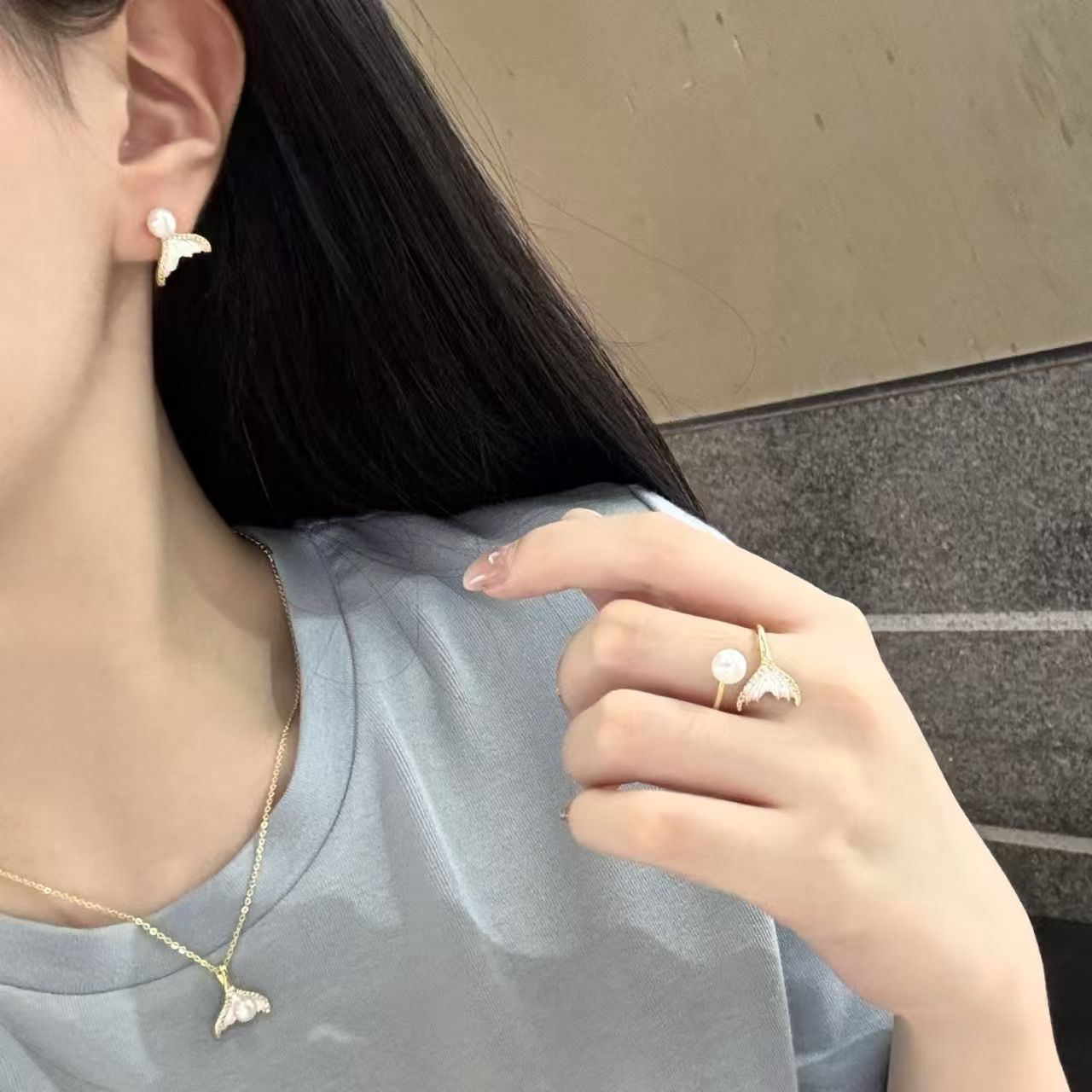 Кулон "красный фиш", кулон "красный рыбий хвоста" от 6 до 7 мм, природные высококачественные жемчужные жемчужины пресной воды, три комплекта высококачественных высококачественных жемчужных ожерелий с высоким содержанием и ожерельем из жемчуга "Дан пич" Application Scenario