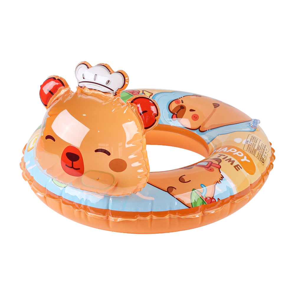 New aircraft, boat, capybara, children's seat, inflatable swimming ring, water play toy with steering wheel, swimming ring details Picture