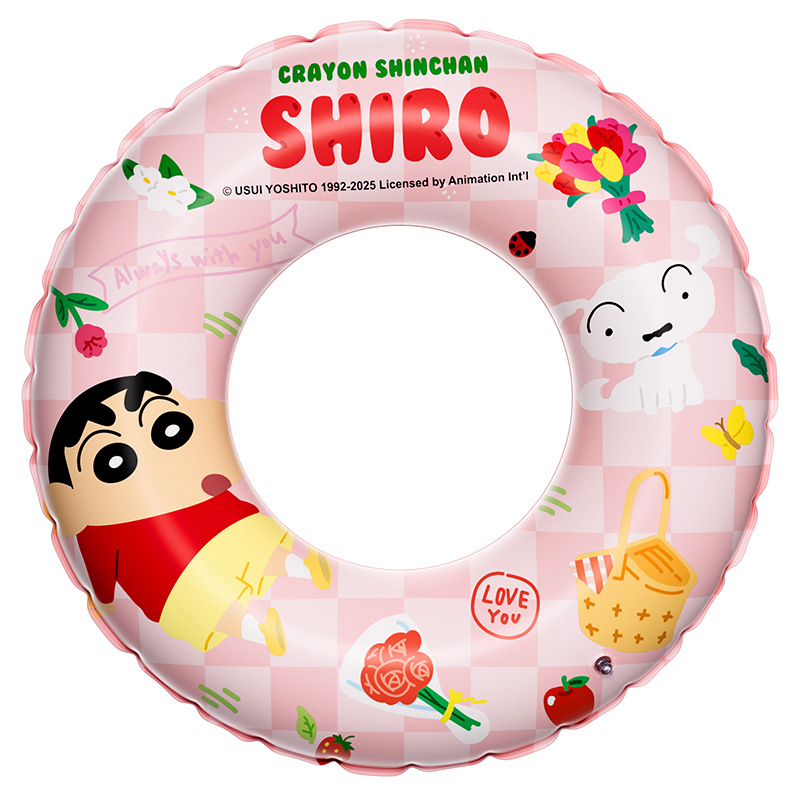Official authorized swimming rings, Crayon Shin-chan cartoon children's seat rings, 6-10 years old kids, thickened baby swimming rings wholesale Item Picture