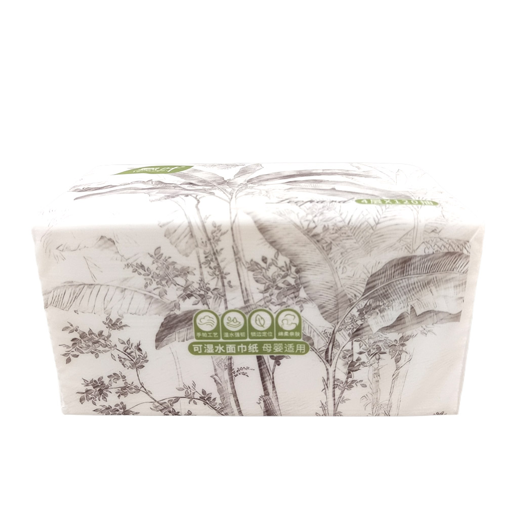 Wholesale tissue paper processing, facial tissue paper, customized logo, whole box of toilet paper, 4-layer thickened, not easily broken by wet water, embossed toilet paper for foreign trade factory Application Scenario