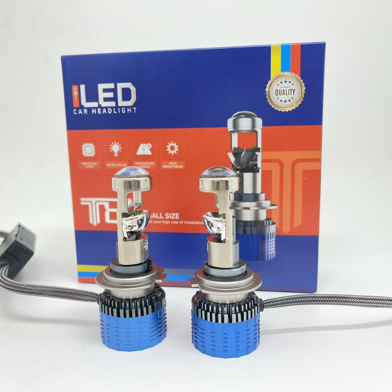 T8 laser lens led car headlights h7 headlights h11 are selling well in foreign trade. 9005 ultra-bright focused high and low beam integrated h4 Item Picture