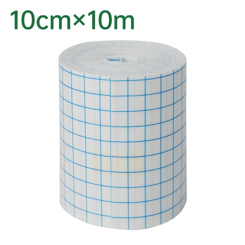 Spunlace non-woven fabric dressing roll, grid breathable hypoallergenic plaster cloth, empty application of Sanfu plaster dressing roll, dressing adhesive tape detail image 3
